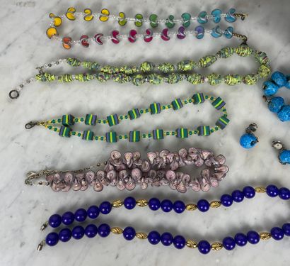 Set of polymer clay/resin costume jewelry...