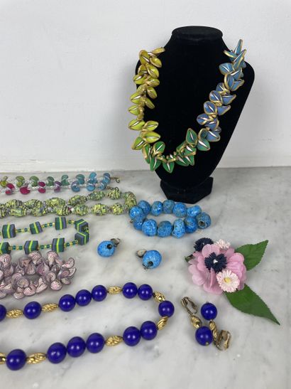 Set of polymer clay/resin costume jewelry...