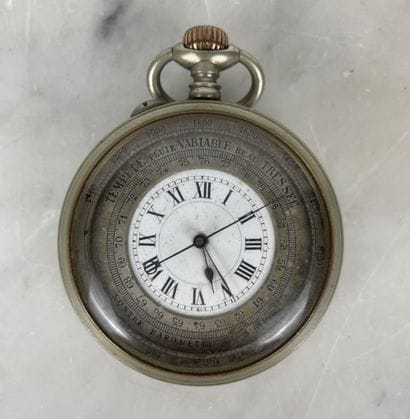 Montre baromètre/altimètre de poche en métal...
