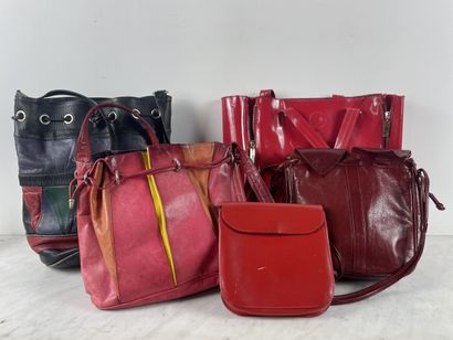 Ensemble de 5 sacs à main/épaule, 1975 1990,...