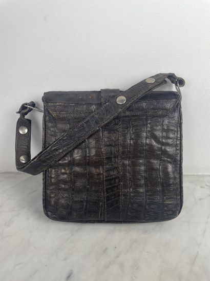 Vintage leather & crocodile set - two bags...