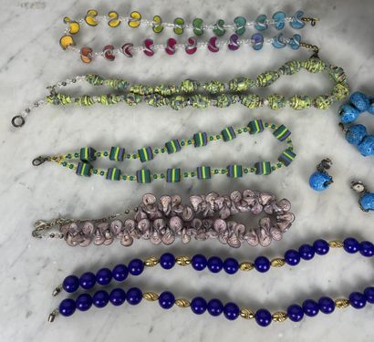 Set of polymer clay/resin costume jewelry...