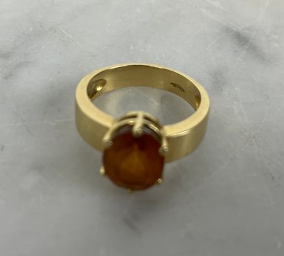 Bague en or 18K sertie d’une citrine Bijou...