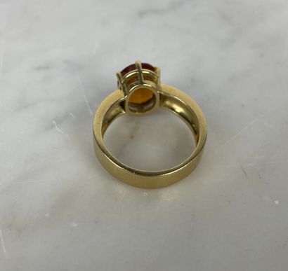Bague en or 18K sertie d’une citrine Bijou...