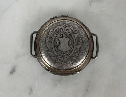 Montre de poche/pendulette de voyage en argent...
