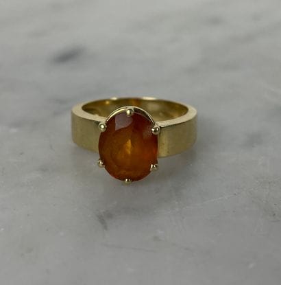 Bague en or 18K sertie d’une citrine Bijou...