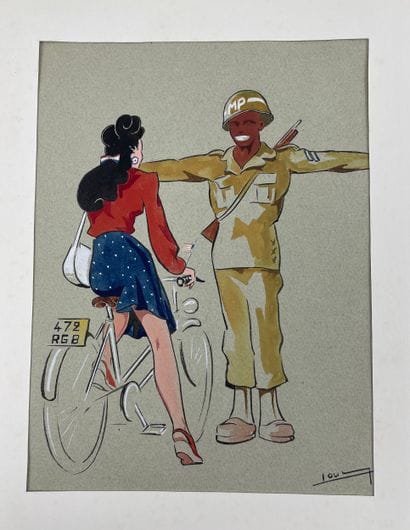 Libération Set of 6 original watercolors...