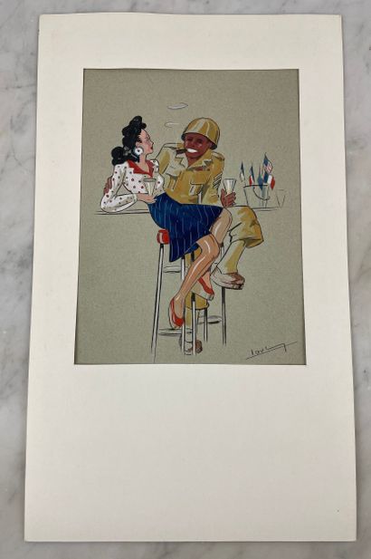 Libération Set of 6 original watercolors...