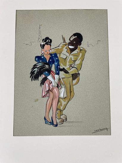 Libération Set of 6 original watercolors...