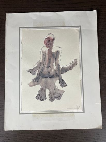 Roger Coppe (1928-2012) Seated nude
Ink and...