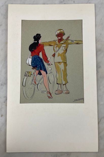 Libération Set of 6 original watercolors...