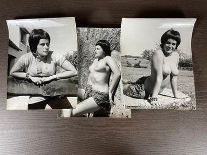 Ensemble de photographies érotiques en noir...