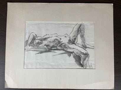 Roger Coppe (1928 2012) Seated female nude,...