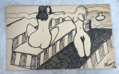Michel François (b. 1956) Set of 8 drawings,...