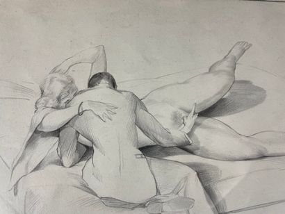 R. Van Doren (XX century) Pencil drawing...
