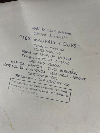 Set of Simone Signoret Les Mauvais Coups...