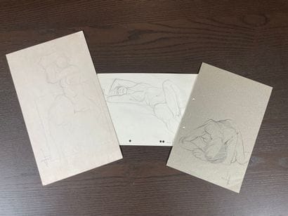 Roger Coppe (1928-2012) Set of three sketches...