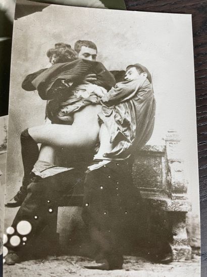 Important antique erotic set Photographs...