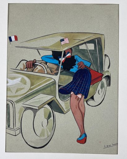 Libération Set of 6 original watercolors...