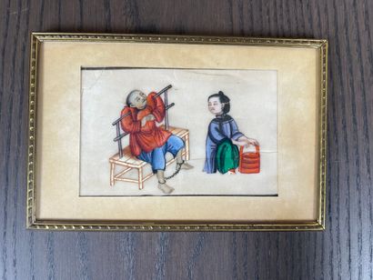 Suite of 11 scenes of punishment - China...