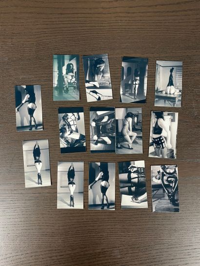 Set of erotic photographic business cards...