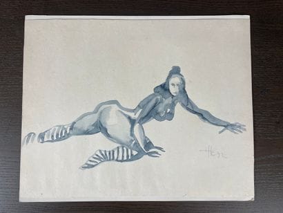 Roger Coppe (1928 2012) Female nude in motion
Monochrome...