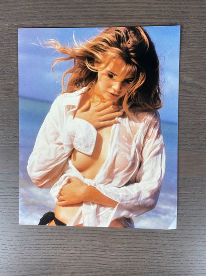Set of color photographs of female portraits...