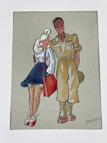 Libération Set of 6 original watercolors...