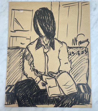 Michel François (b. 1956) Set of 8 drawings,...