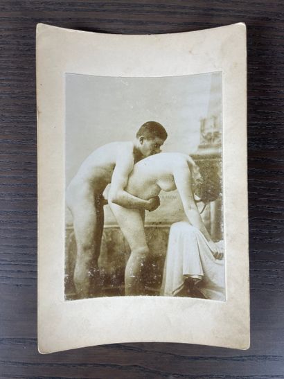 Photographie albuminé érotique explicite...