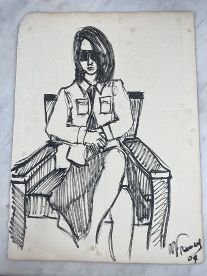 Michel François (b. 1956) Set of 8 drawings,...
