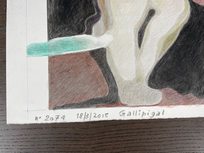 Yvon ADAM (1932-2017) Nu féminin, Gallipigal...
