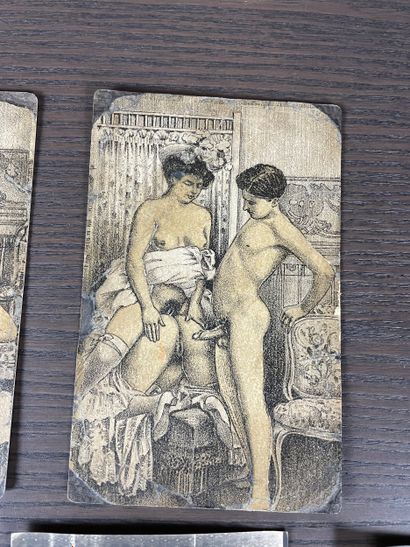 Antique erotica set Cards and prints (circa...