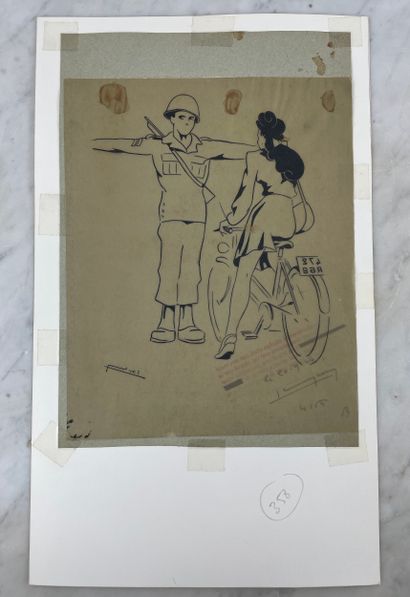 Libération Set of 6 original watercolors...