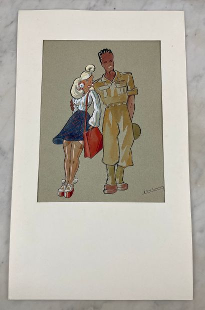 Libération Set of 6 original watercolors...