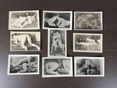 Ensemble de 9 photographies érotiques vintage
Réunion...