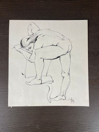 Roger Coppe (1928 - 2012) Leaning female...