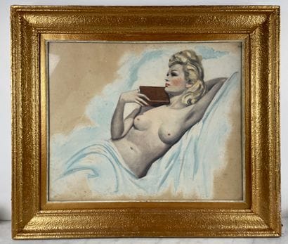 20th century European school Reclining female...