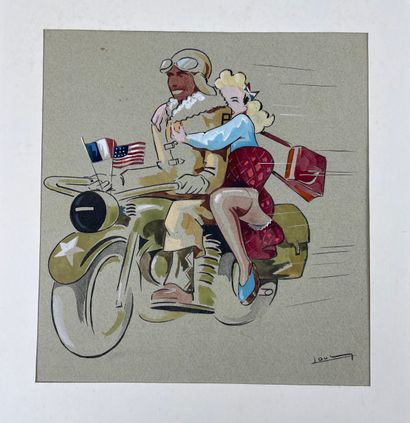 Libération Set of 6 original watercolors...