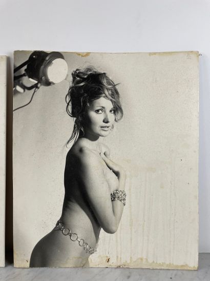 Two black and white erotic photographs Vintage...