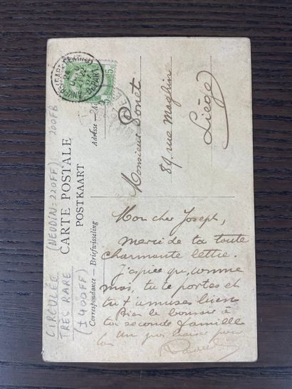 Rare Lot de 2 cartes postales érotiques anciennes,...
