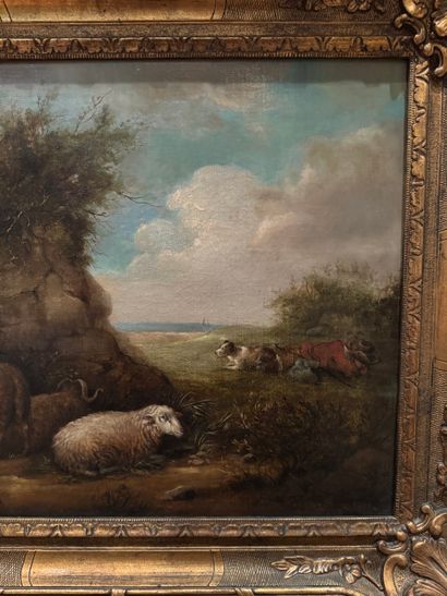 George Morland (1763-1804) - Pastoral scene...