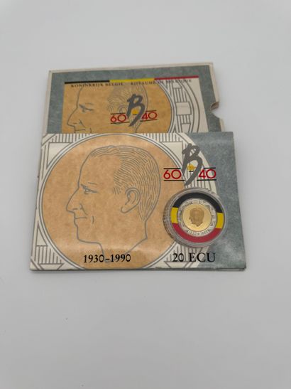 Belgium - 20 ECU, 1930-1990 - 60th anniversary...