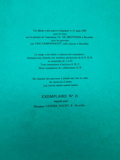 La Gravure Originale Belge - 10 albums -...