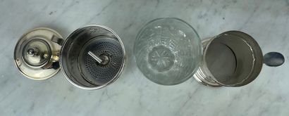 M.N.O - White metal coffee set, France, 20th...