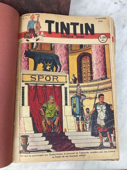Le Journal de Tintin - Cinq volumes reliés...