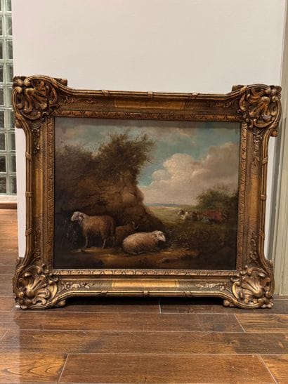 George Morland (1763-1804) - Pastoral scene...