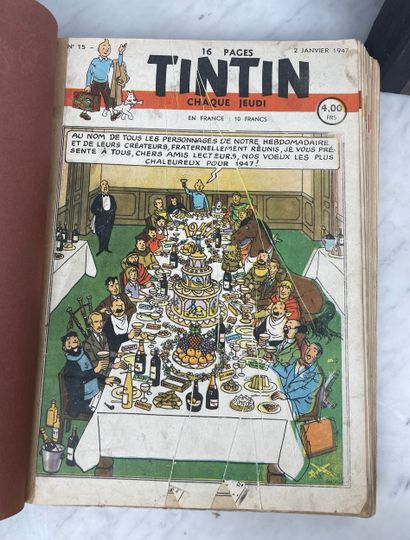 Le Journal de Tintin - Cinq volumes reliés...