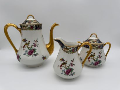Service à café en porcelaine - M.F. Limoges...
