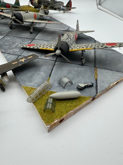 Set of 7 miniature military aircraft models...